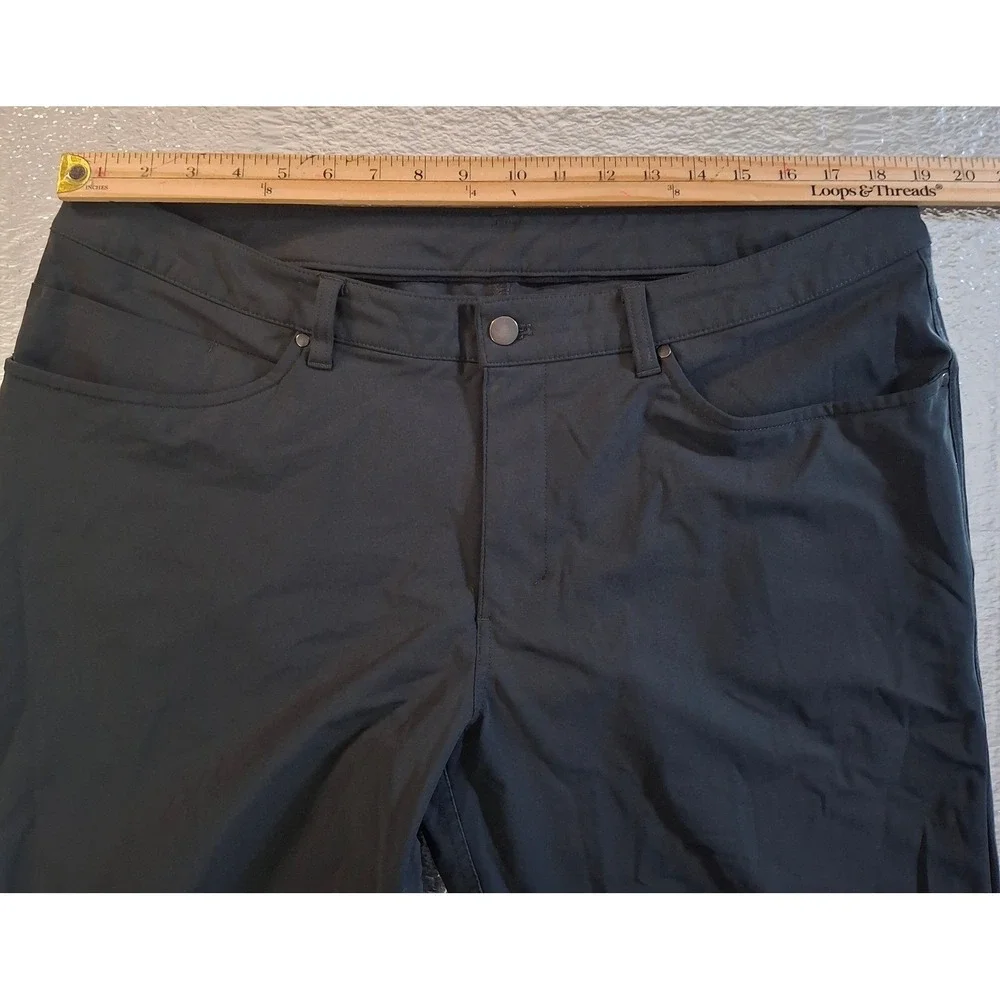 Lululemon ABC Classic Fit Pants Men's 38x32 Gray Five Pocket Warpstreme Trousers